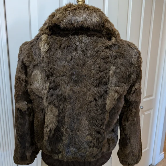 Luxurious Vintage Authentic Rabbit Fur Bomber Jacket - Picture 6 of 15